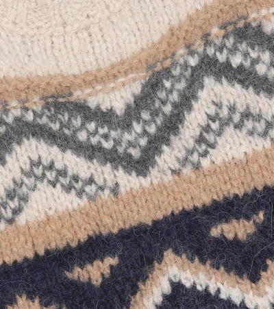 Shop Brunello Cucinelli Alpaca And Wool-blend Sweater In Multicoloured