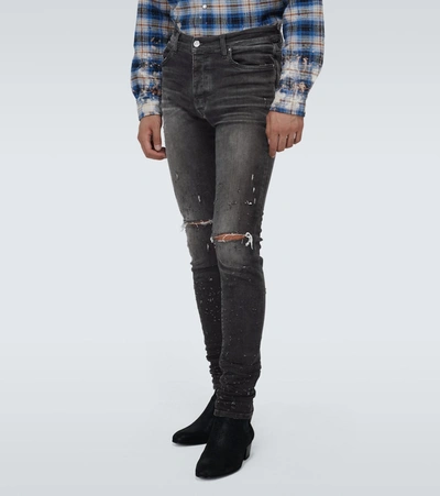 Shop Amiri Shotgun Jeans In Black