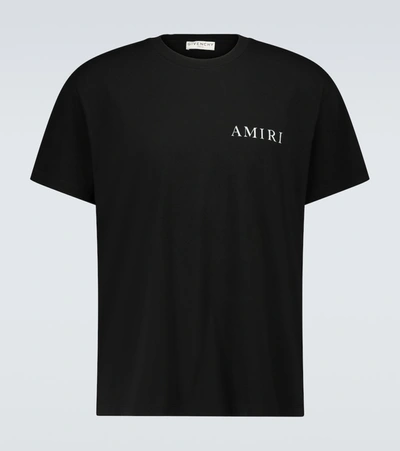Shop Amiri Flowers Cotton T-shirt In Black