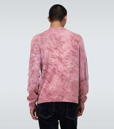 Shop Amiri Marble Tie-dye Sweater In Pink