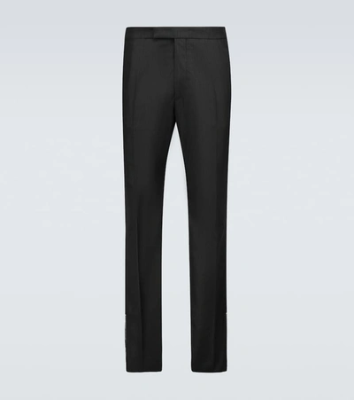 Shop Raf Simons Slim-fit Pants With Ankle Zippers In Black