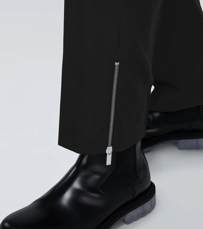 Shop Raf Simons Slim-fit Pants With Ankle Zippers In Black