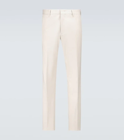 Shop Ermenegildo Zegna Stretch-cotton Chinos In Beige