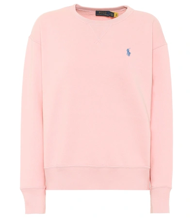 Shop Polo Ralph Lauren Cotton-blend Fleece Sweatshirt In Pink