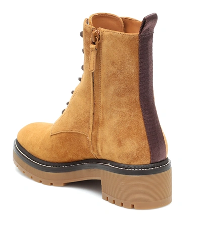 Shop Tory Burch Miller Suede Ankle Boots In Brown