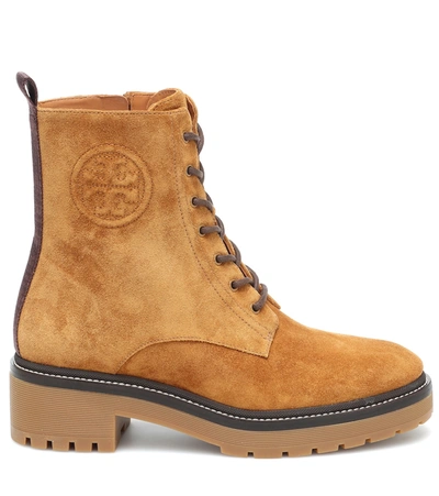 Shop Tory Burch Miller Suede Ankle Boots In Brown