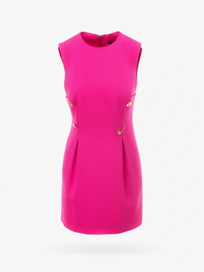 Shop Versace Dress In Pink