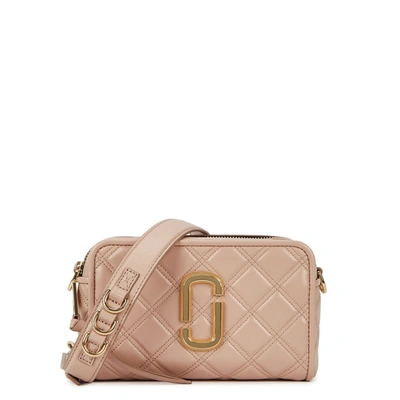 Shop Marc Jacobs The Softshot 21 Blush Leather Cross-body Bag In Pink