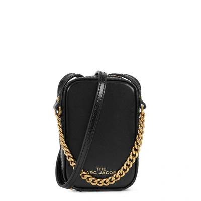 Shop Marc Jacobs The Mini Vanity Black Leather Cross-body Bag