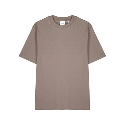 Shop Daily Paper Derib Taupe Cotton T-shirt In Brown