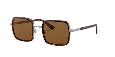 Persol Brown Square Unisex Sunglasses Po2475s 513/33 50 In Brown