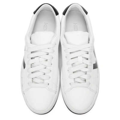 Shop Kenzo White K-logo Kourt Sneakers In 1 White