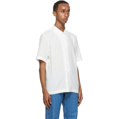 Shop Séfr Sefr White Linen Formal Shirt