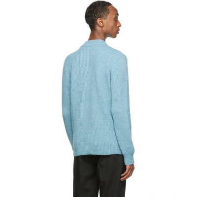 Shop Séfr Sefr Blue Leth Sweater In Celeste Blu