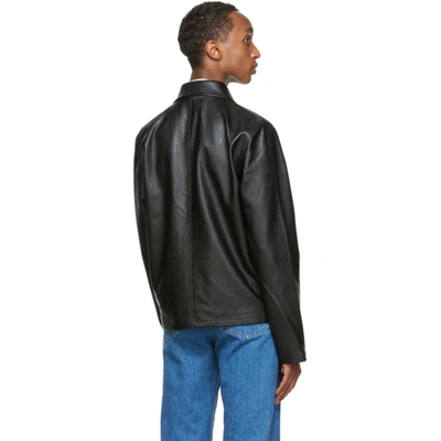 Shop Séfr Sefr Black Faux-leather Truth Jacket