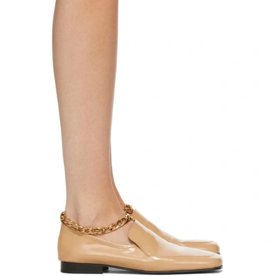Shop By Far Beige Patent Leather Nick Loafers In Ce Cream