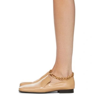 Shop By Far Beige Patent Leather Nick Loafers In Ce Cream