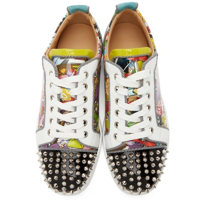 Shop Christian Louboutin Multicolor Louis Junior Spikes Orlato Sneakers In Cma3 Multi