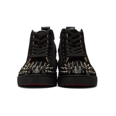 Shop Christian Louboutin Black Orlato High-top Sneakers In B139 Black