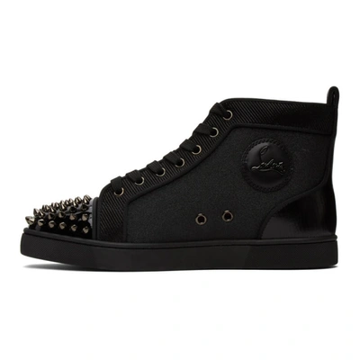 Shop Christian Louboutin Black Orlato High-top Sneakers In B139 Black