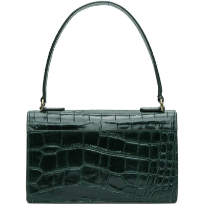 Green Croc Jackie Bag In Ivy Green