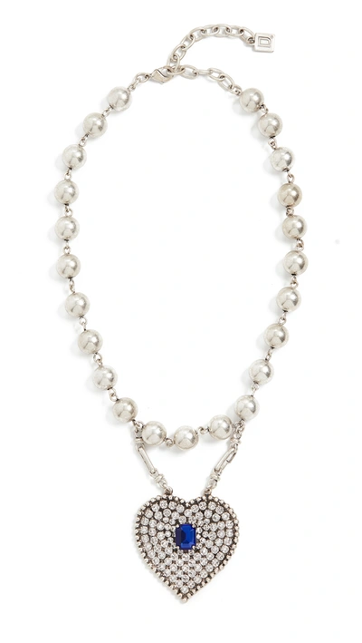 Shop Dannijo Mercer Necklace In Silver