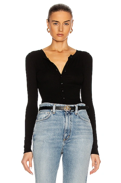Enza Costa Silk Rib Fitted Long Sleeve Cardigan In Black