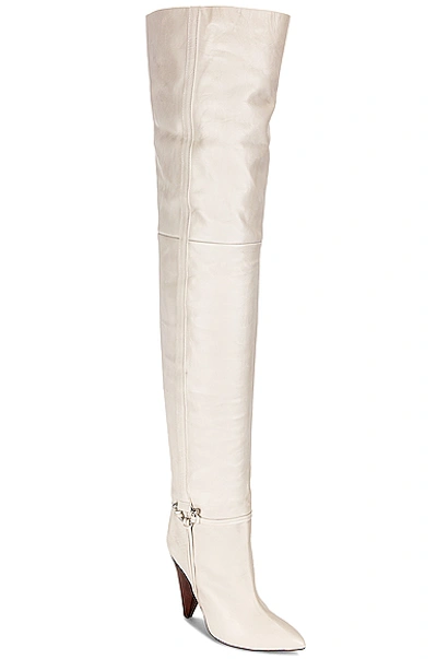 Shop Isabel Marant Lage Over The Knee Boot In White