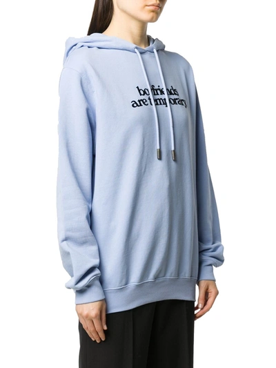 Shop Off-white Women's Light Blue Cotton Sweatshirt