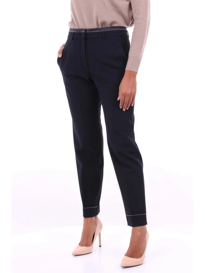 Shop Peserico Women's Blue Silk Pants