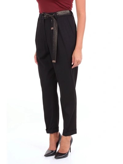 Shop Peserico Women's Black Pants