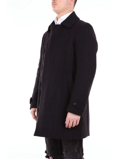 Shop Alessandro Dell'acqua Men's Black Wool Outerwear Jacket