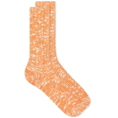 Shop Nonnative Dweller Yarn Sock In Orange