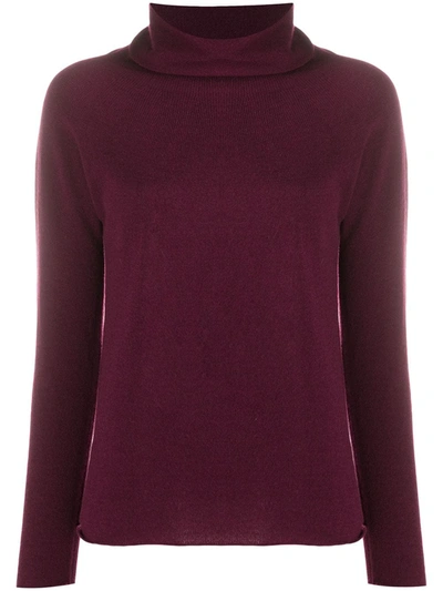 Shop Lamberto Losani Roll-neck Cashmere Jumper In Purple