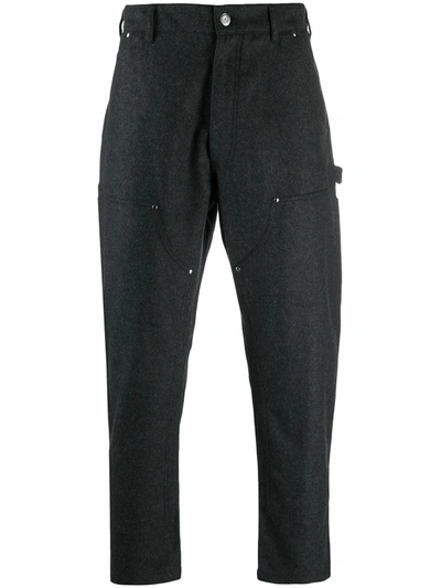 Shop Golden Goose Multi-pocket Cropped Trousers In Grey