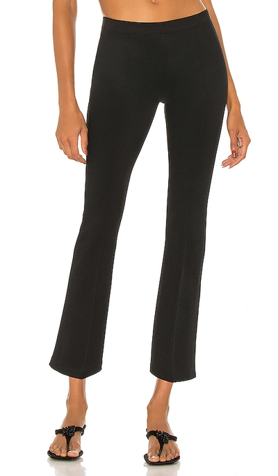 Shop Helmut Lang Cropped Flare Rib Legging In Black