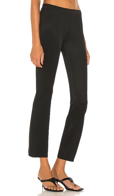 Shop Helmut Lang Cropped Flare Rib Legging In Black