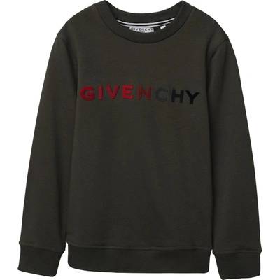 Shop Givenchy Logo Sweater In Green