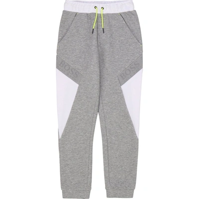 Hugo Boss Colour-block Track Pants In Grey