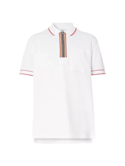 Shop Burberry Waltham Polo In White