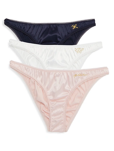 Shop Free People 3-pack Bikini Panties In Pink