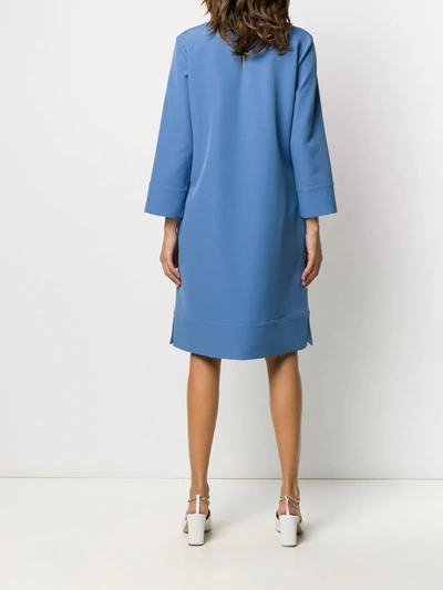 Shop Altea Shift Silhouette Dress In Blue