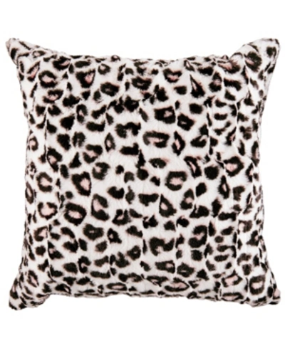 Shop Betsey Johnson Closeout!  Betseys Leopard Decorative Pillow, 20" X 20" In Pastel Pink