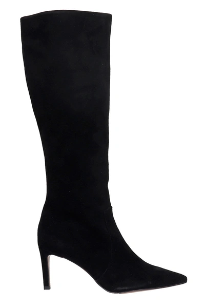 Shop Bibi Lou High Heels Boots In Black Suede