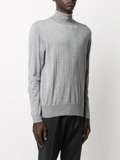 Shop Falke Roll Neck Knitted Jumper In Grey