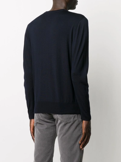 Shop Falke Round Neck Wool Sweatshirt In Blue