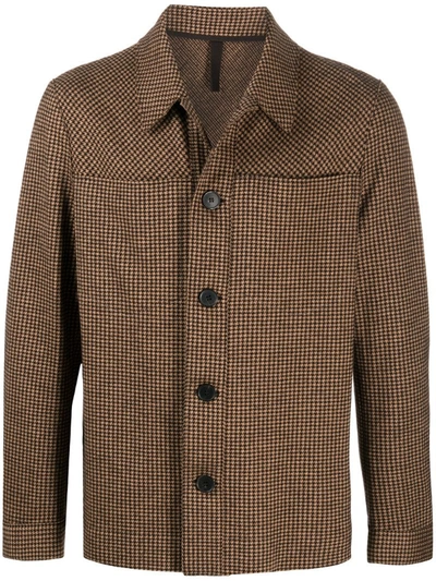 Shop Harris Wharf London Checked Button-up Jacket In Neutrals