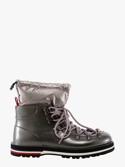 Shop Moncler Ankle Boot In Silver