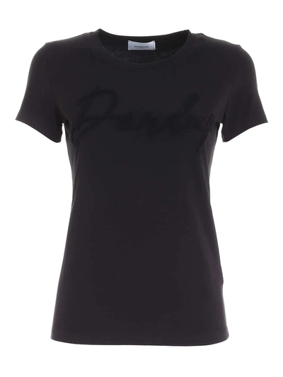 Shop Dondup Logo Patch T-shirt In Black