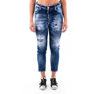 Shop Dsquared2 Dsquared Blend Cotton Jeans In Denim